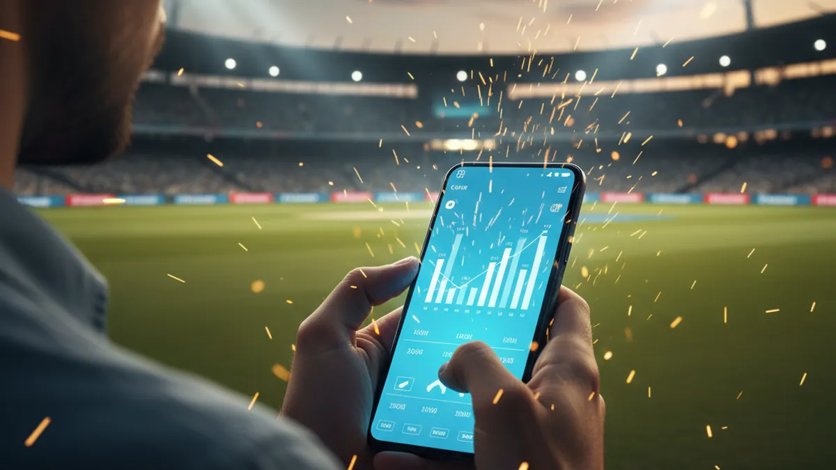 Live IPL in-play betting interface with odds updating ball by ball