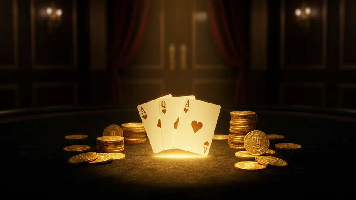 Teen Patti live table with cards and golden chips on AllPanel casino